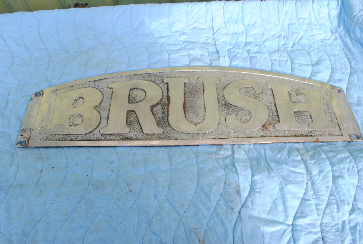 Authentic Vintage Brush metal sign