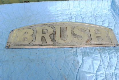 Authentic Vintage Brush metal sign