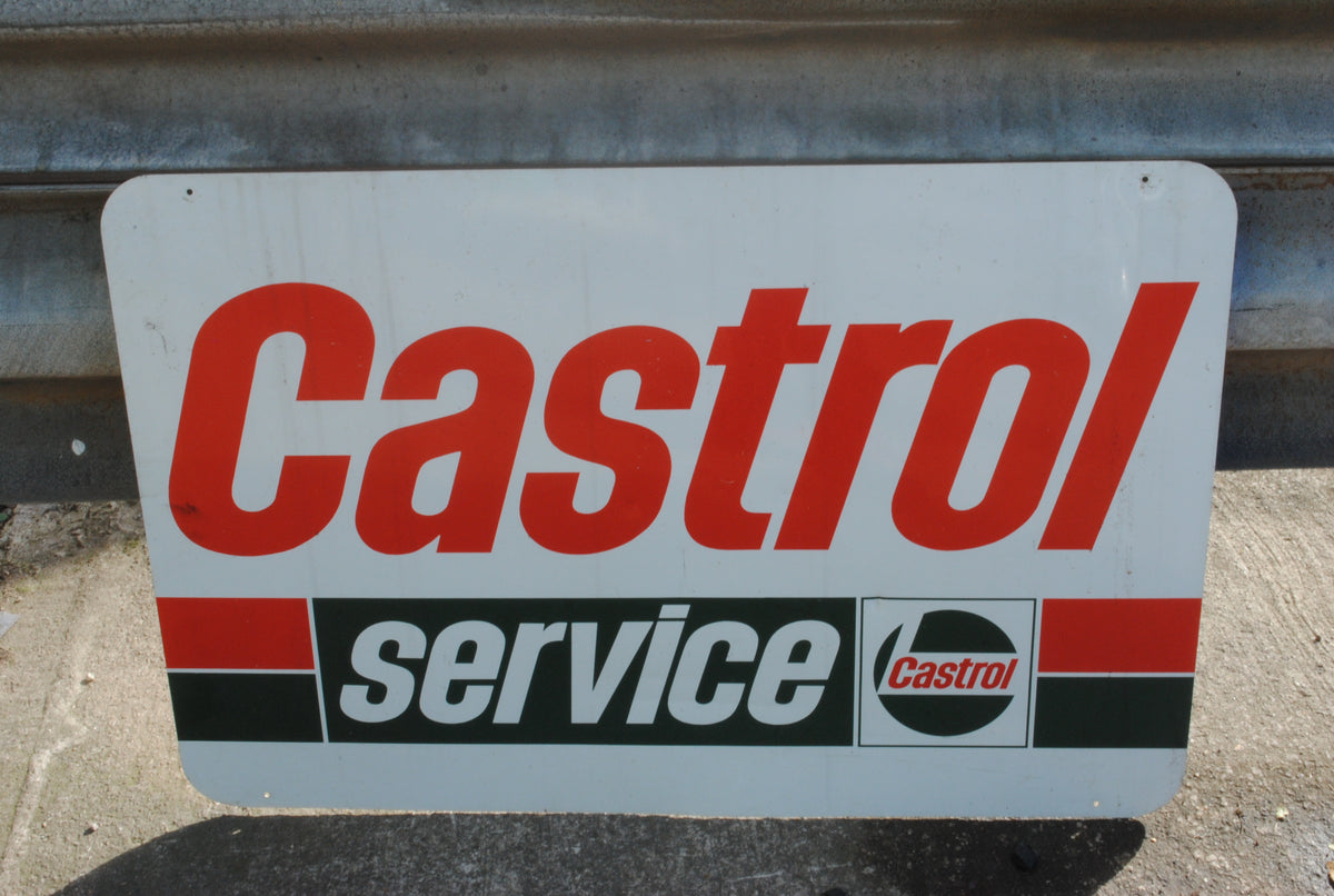 Authentic Castrol Services metal dealer sign