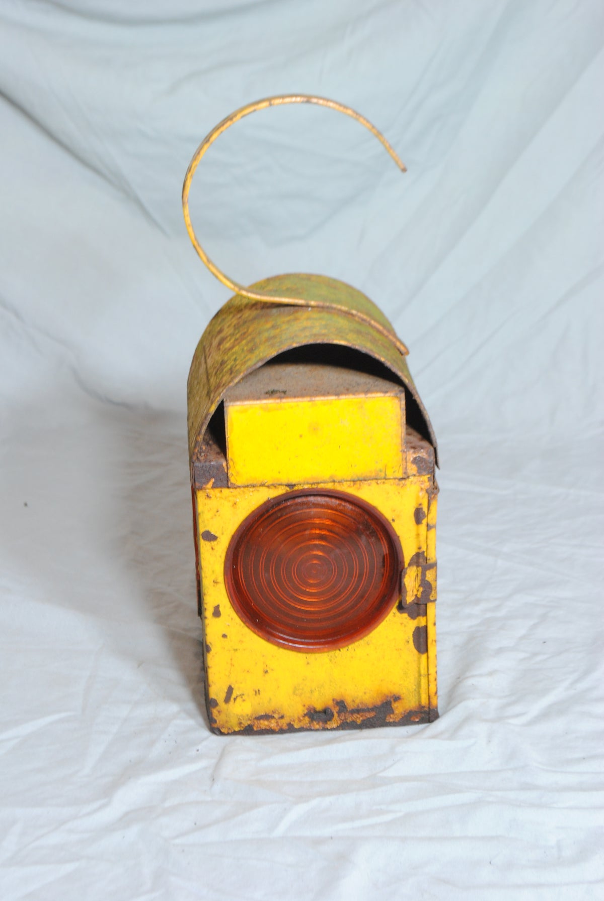 Vintage Yellow Chalwyn Metal railway lantern