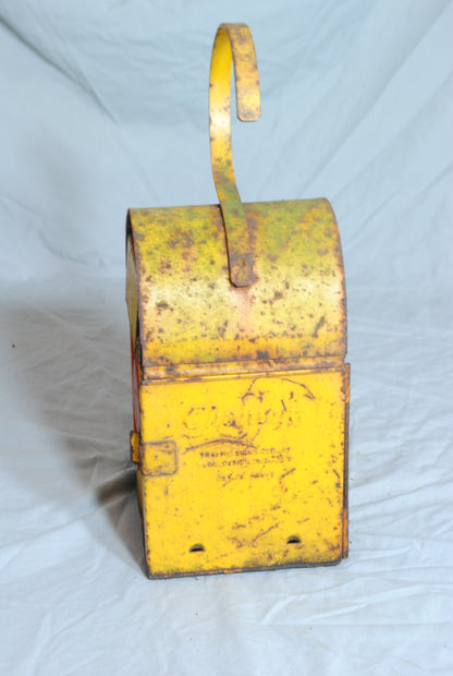 Vintage Yellow Chalwyn Metal railway lantern