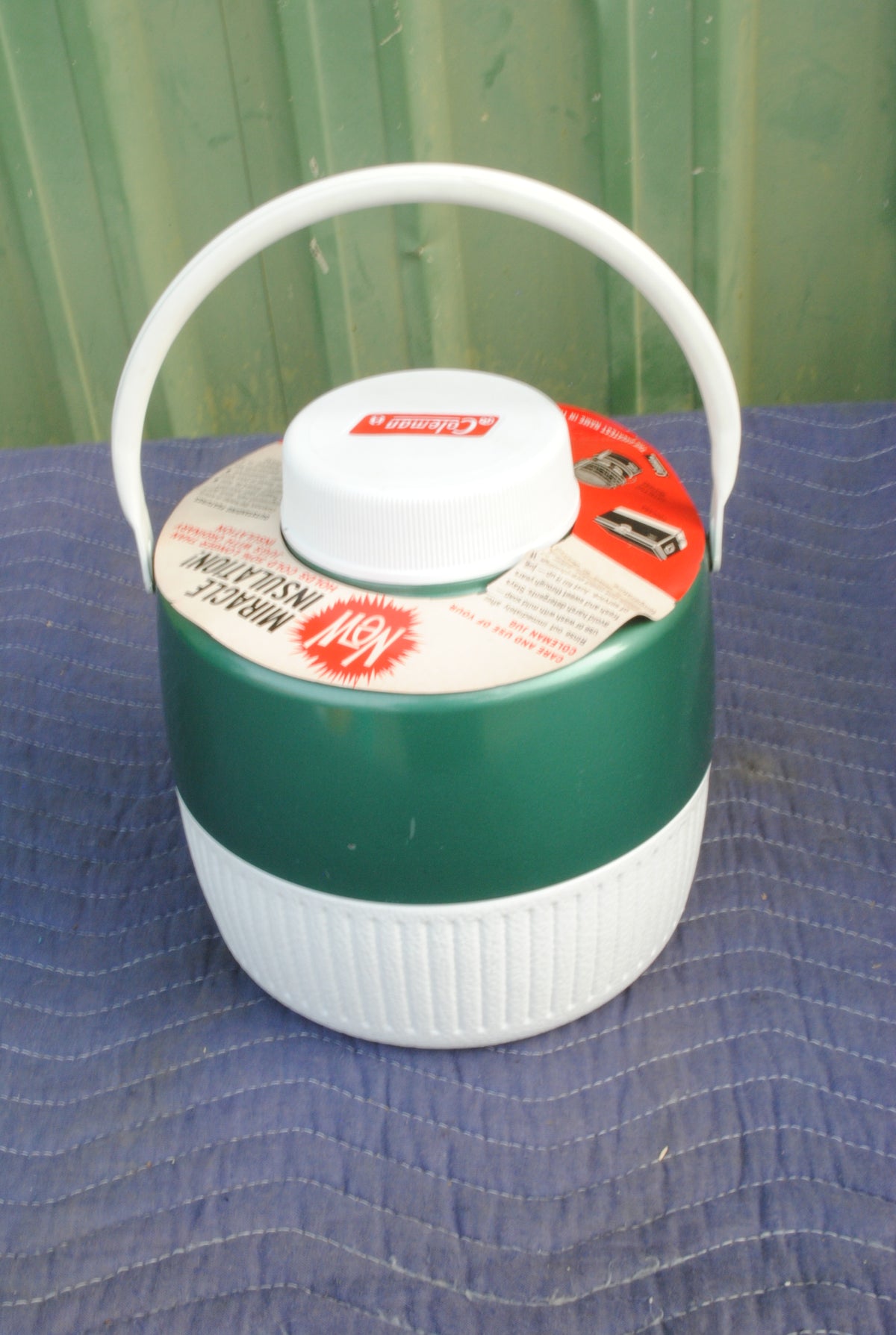 NOS Coleman 1970s green water jug