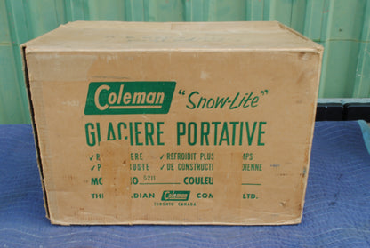 NOS Coleman Canada Snowlite cooler green