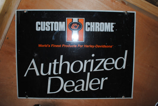 Custom Chrome Authorised Dealer metal sign