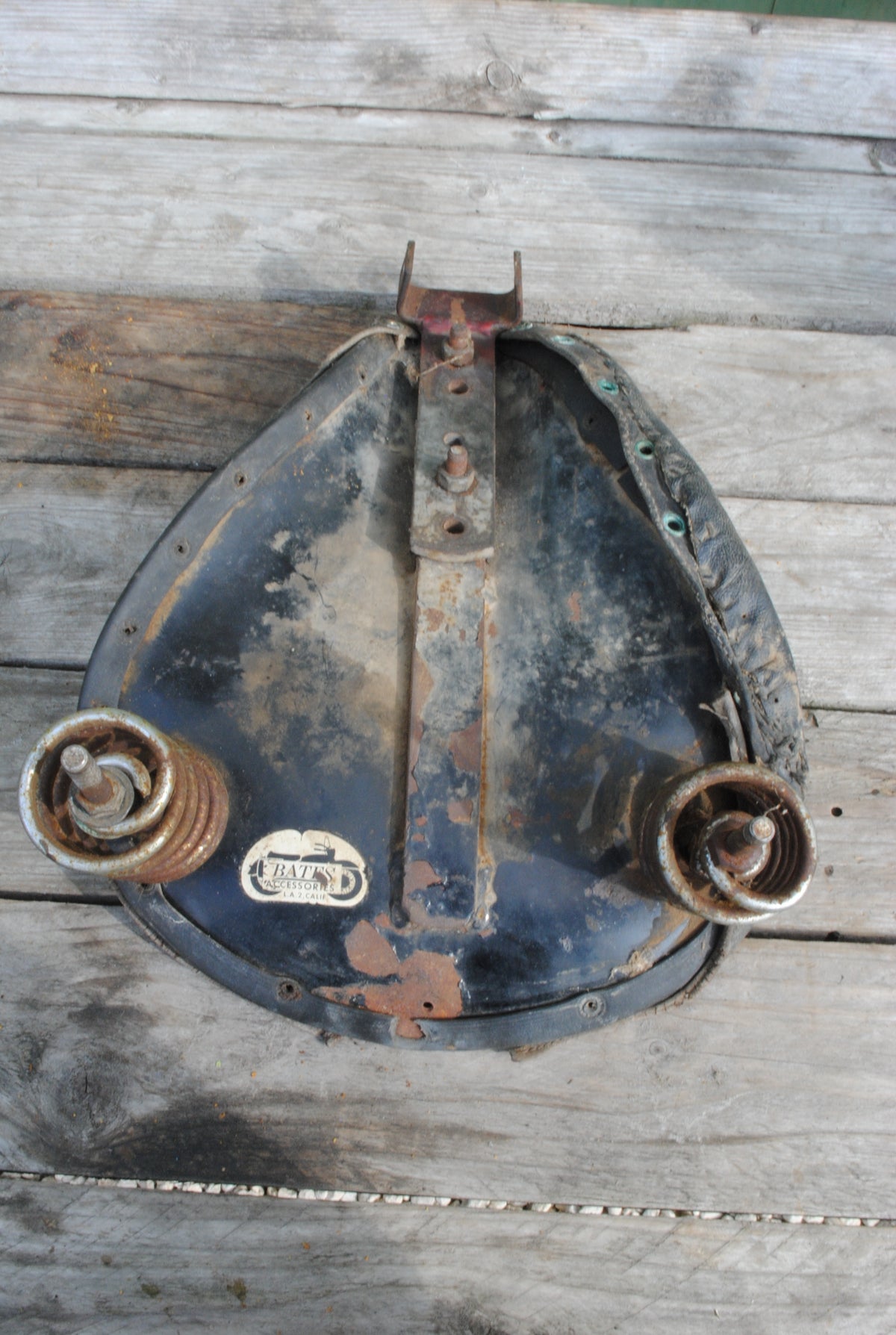 Authentic Vintage Bates Motorcycle saddle