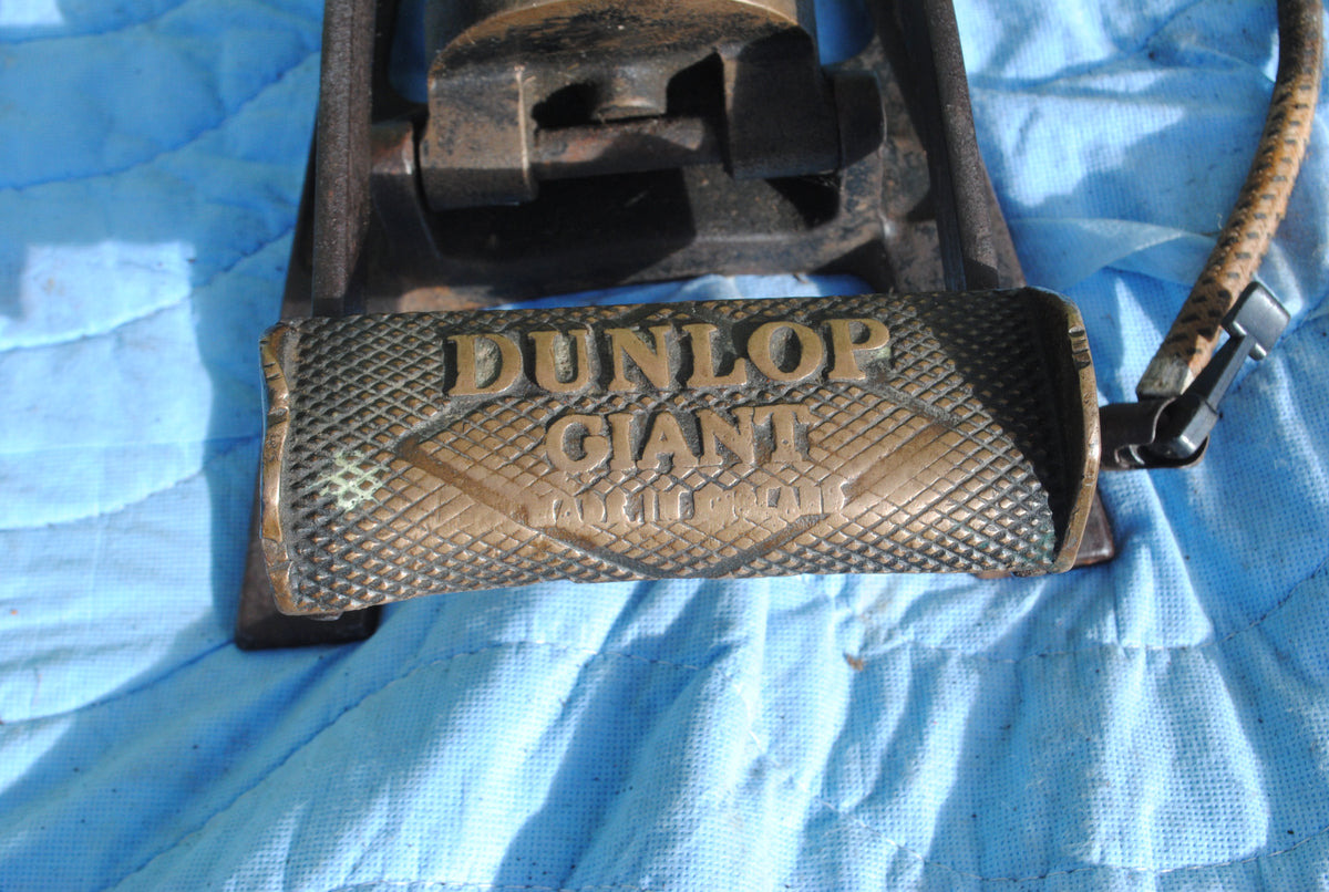 Vintage Dunlop Giant Brass 2 stage Foot Air Pump
