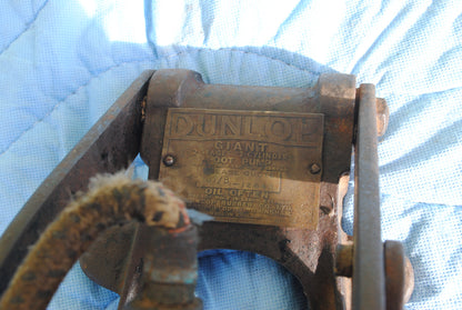 Vintage Dunlop Giant Brass 2 stage Foot Air Pump
