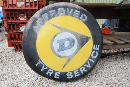 Dunlop Approved Tyre Service metal sign