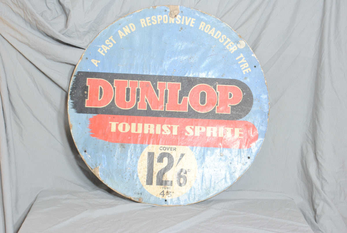 Genuine Dunlop Tourist Sprite Cardboard dealer sign