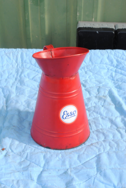 Esso branded red oil jug
