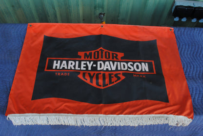 Authentic 1970S Harley davidson dealer banner