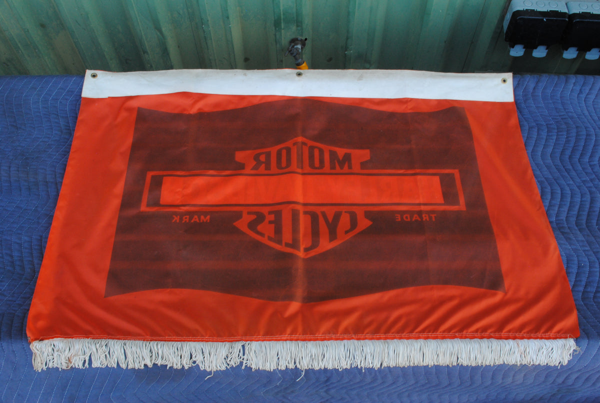 Authentic 1970S Harley davidson dealer banner