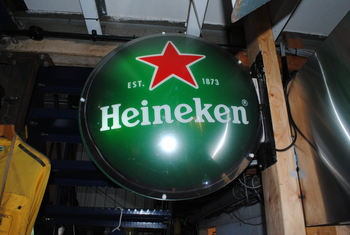 Genuine Heineken double sided light up bar sign
