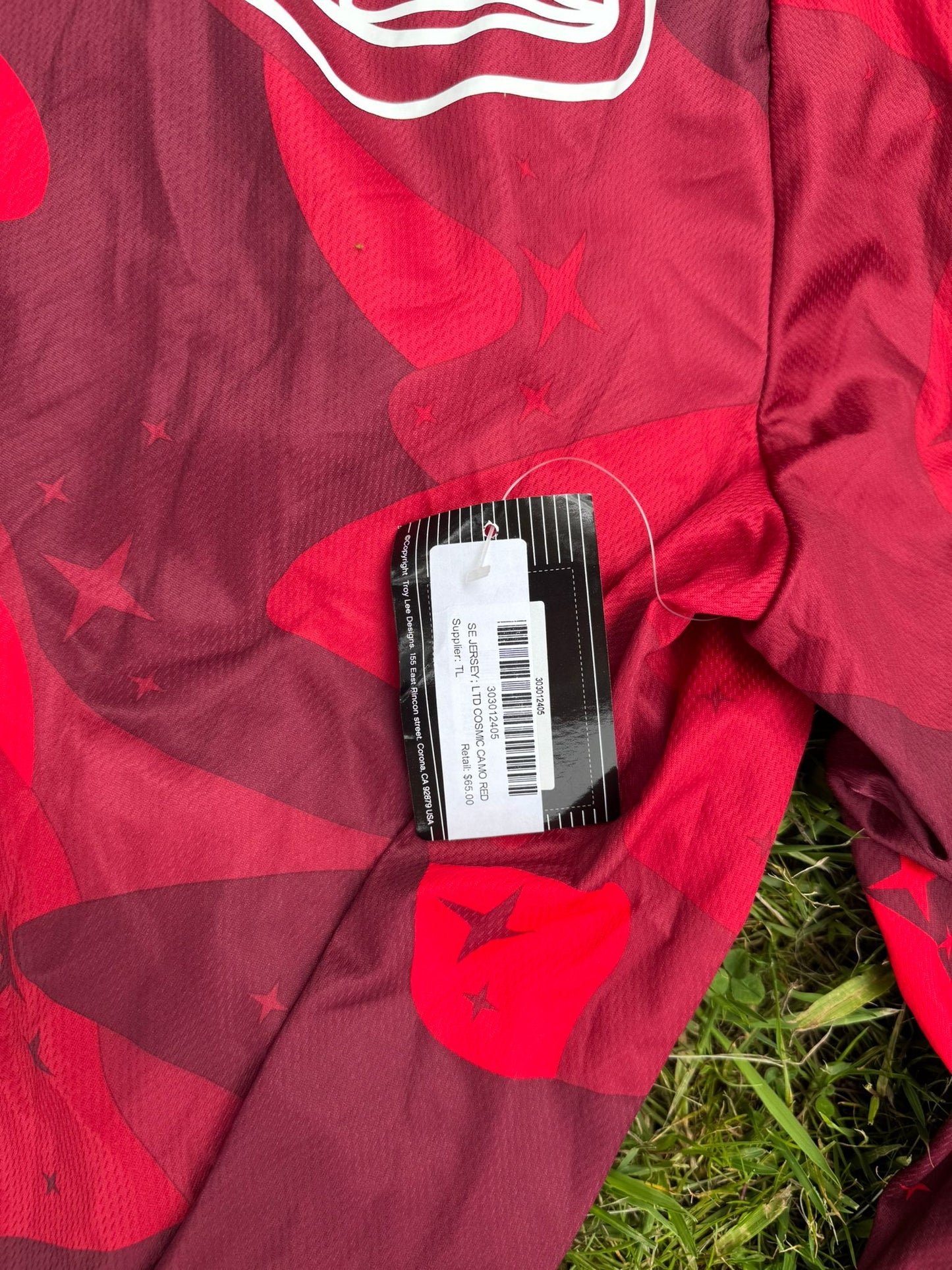 NOS Troy Lee SE Cosmic Camo Red 2 piece motocross clothing (36 waist, 48? chest)