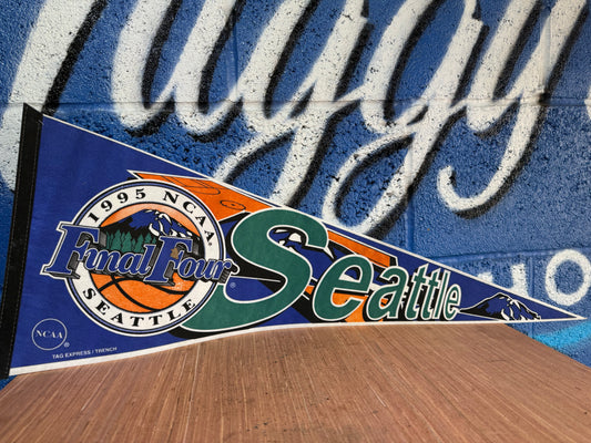 VINTAGE NCAA SEATTLE 1995 FINAL FOUR FELT PENNANT