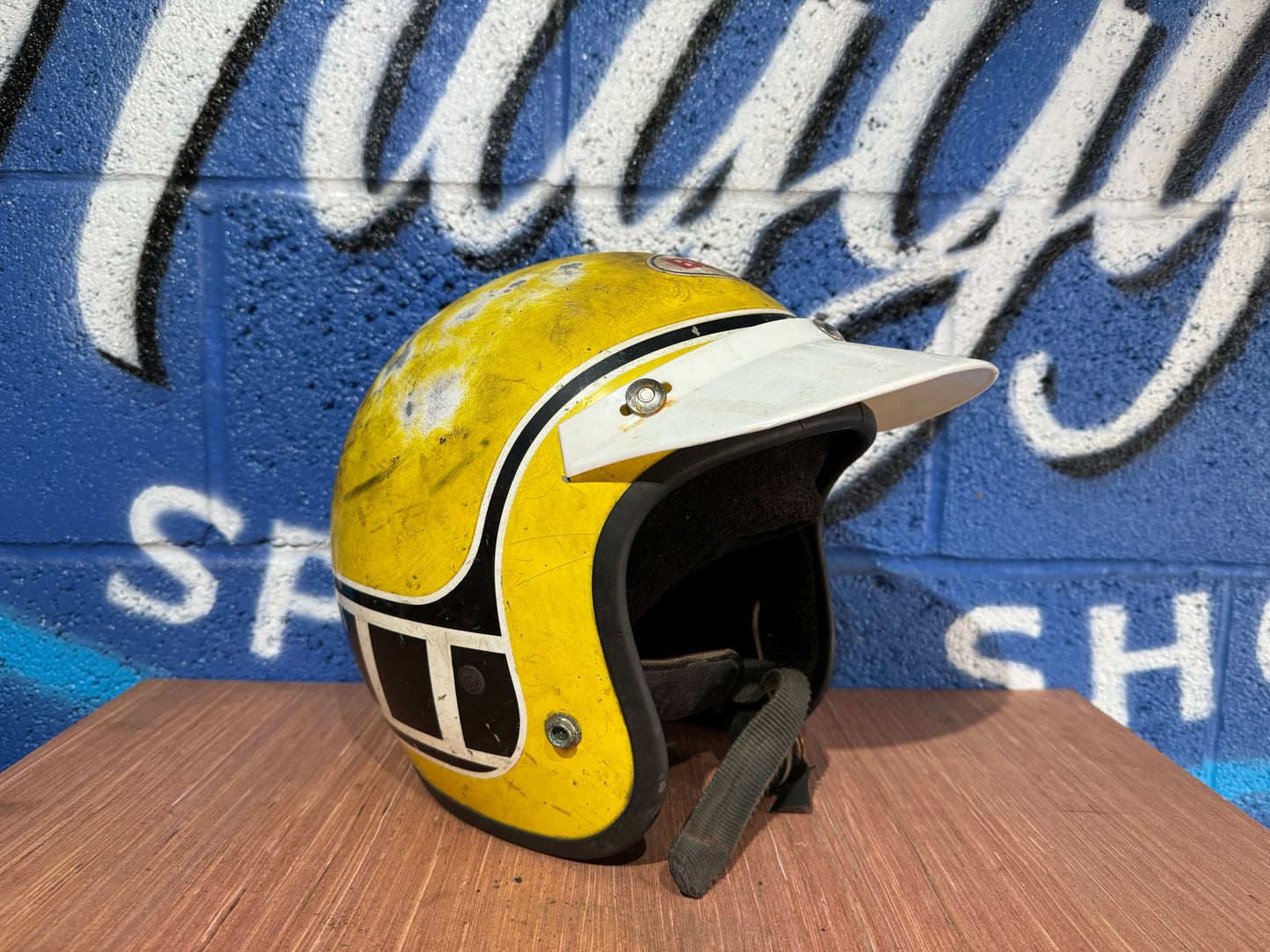 VINTAGE LARGE BELL MOTOCROSS CRASH HELMET