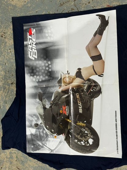 VINTAGE FAST BIKES POSTER OF TROY CORSER AND BRET RICHARSONS GSX-R1000K4
