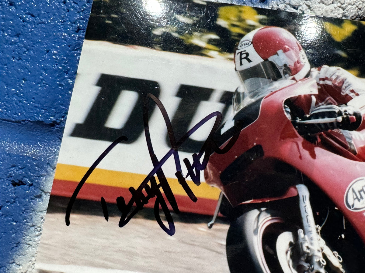 GENUINE TONY RUTTER HAND SIGNED PHOTO – Huggys Speedshop
