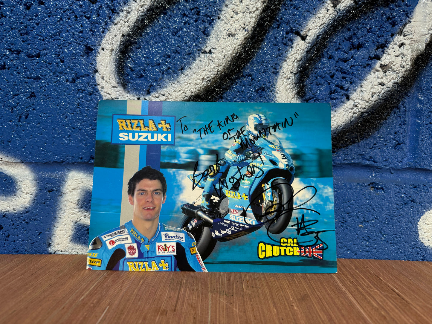 GENUINE CAL CRUTCHLOW HAND SIGNED BSB SUZUKI RIZLA+ CARD