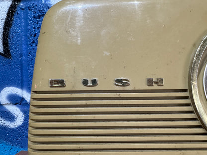 VINTAGE 1960'S BUSH TR82 CREAM LEATHER NON WORKING PORTABLE RADIO