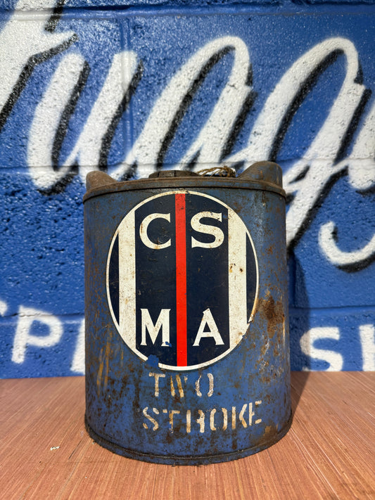 VINTAGE GENUINE CSMA 2 STROKE OIL CAN