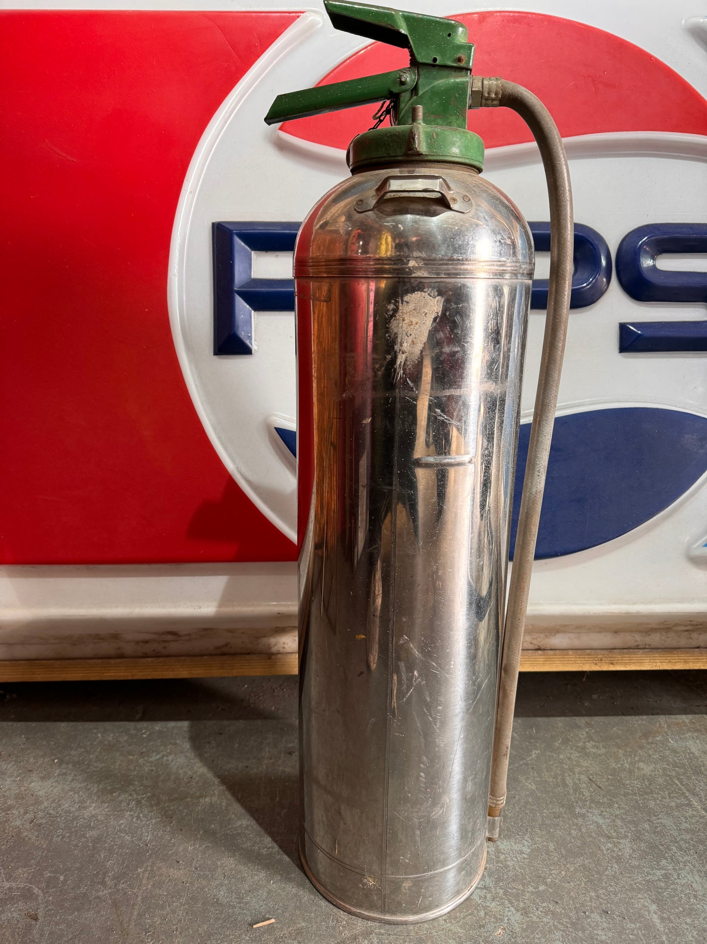VINTAGE GENERAL CHROME PRESSURIZED FIRE EXTINGUISHER