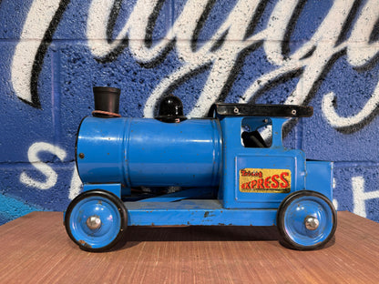 VINTAGE TRI-ANG EXPRESS BLUE AND BLACK TRAIN