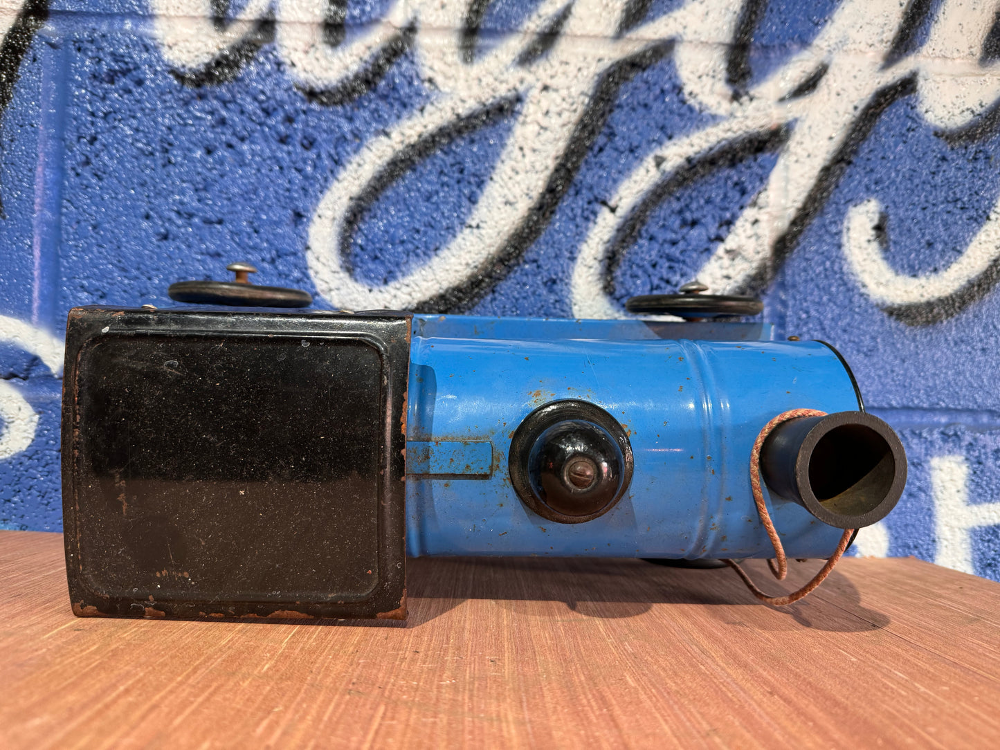 VINTAGE TRI-ANG EXPRESS BLUE AND BLACK TRAIN