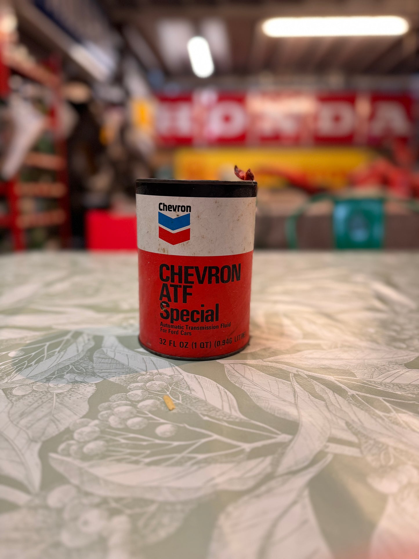 VINTAGE HALF FULL CHEVRON ATF SPECIAL FORD TRANSMISSION FLUID