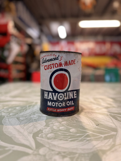 UNOPENED VINTAGE HAVOLINE CUSTON-MADE MOTOR OIL