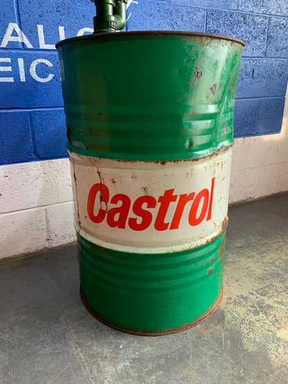 CASTROL OIL BARREL WITH PUMP