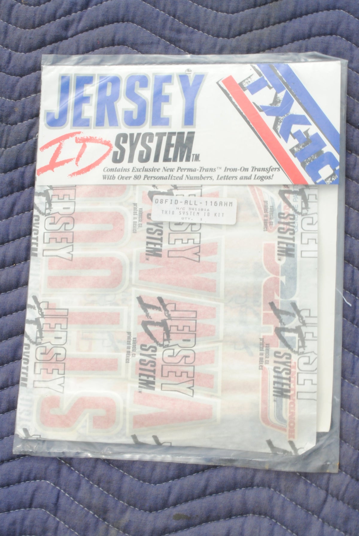 VIntage Authentic Jersey System Iron-On decals