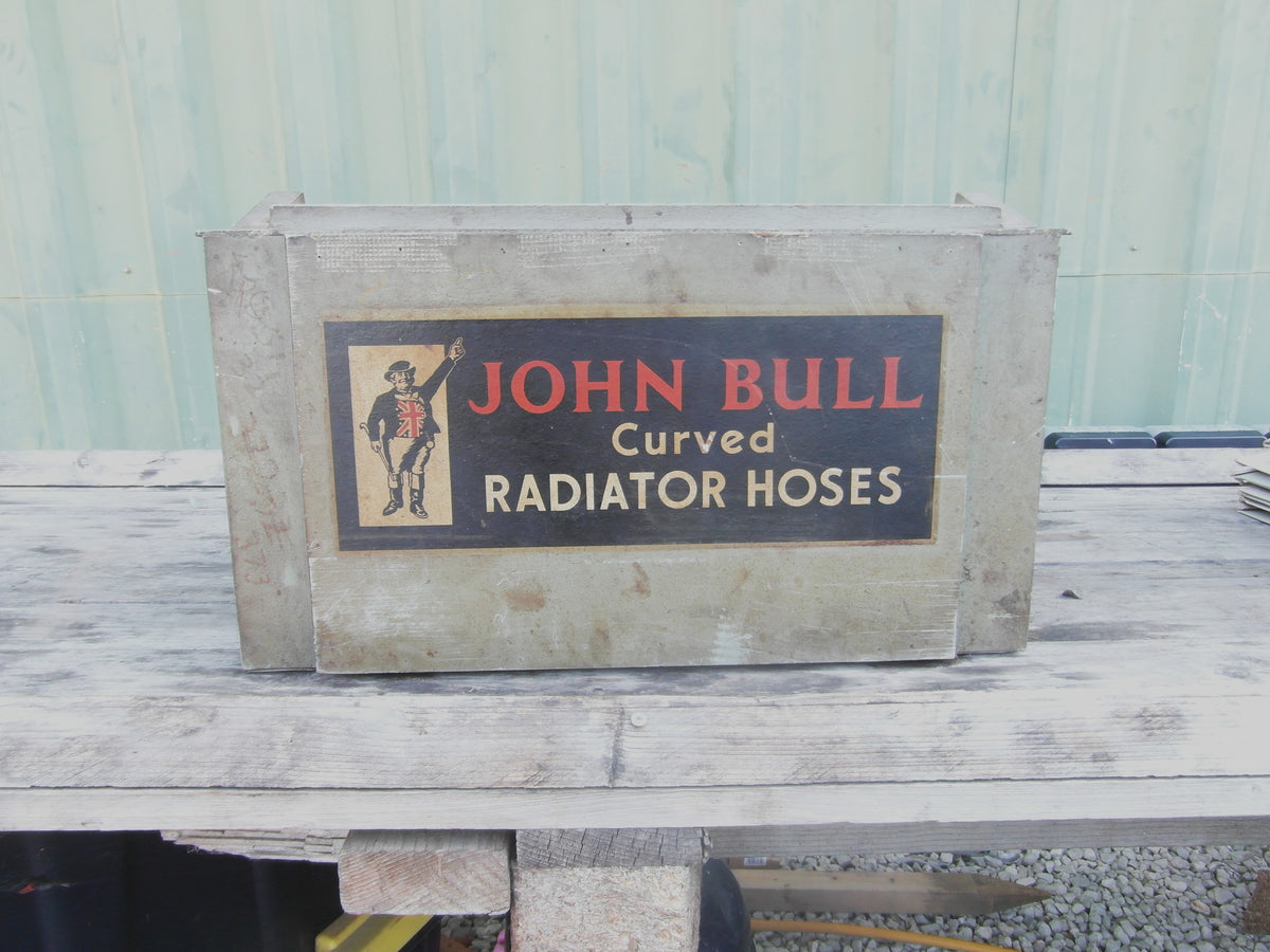 Vintage John Bull curved radiator hoses advertisement box