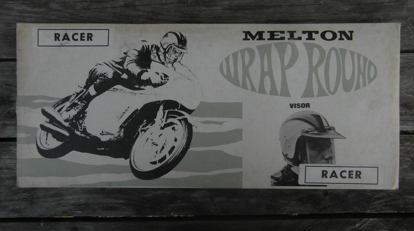 Vintage Melton Racer Wraparound visor