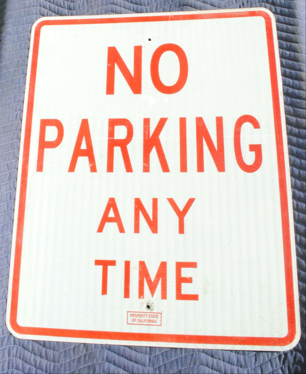 Genuine American No Parking sign