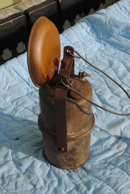 Vintage Lampe de Francaise Mining Lamp