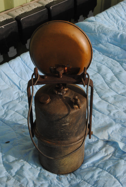Vintage Lampe de Francaise Mining Lamp