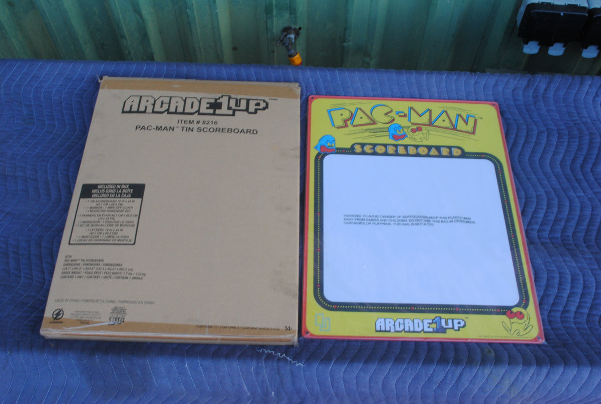 NOS Arcade1up Pacman tin whiteboard