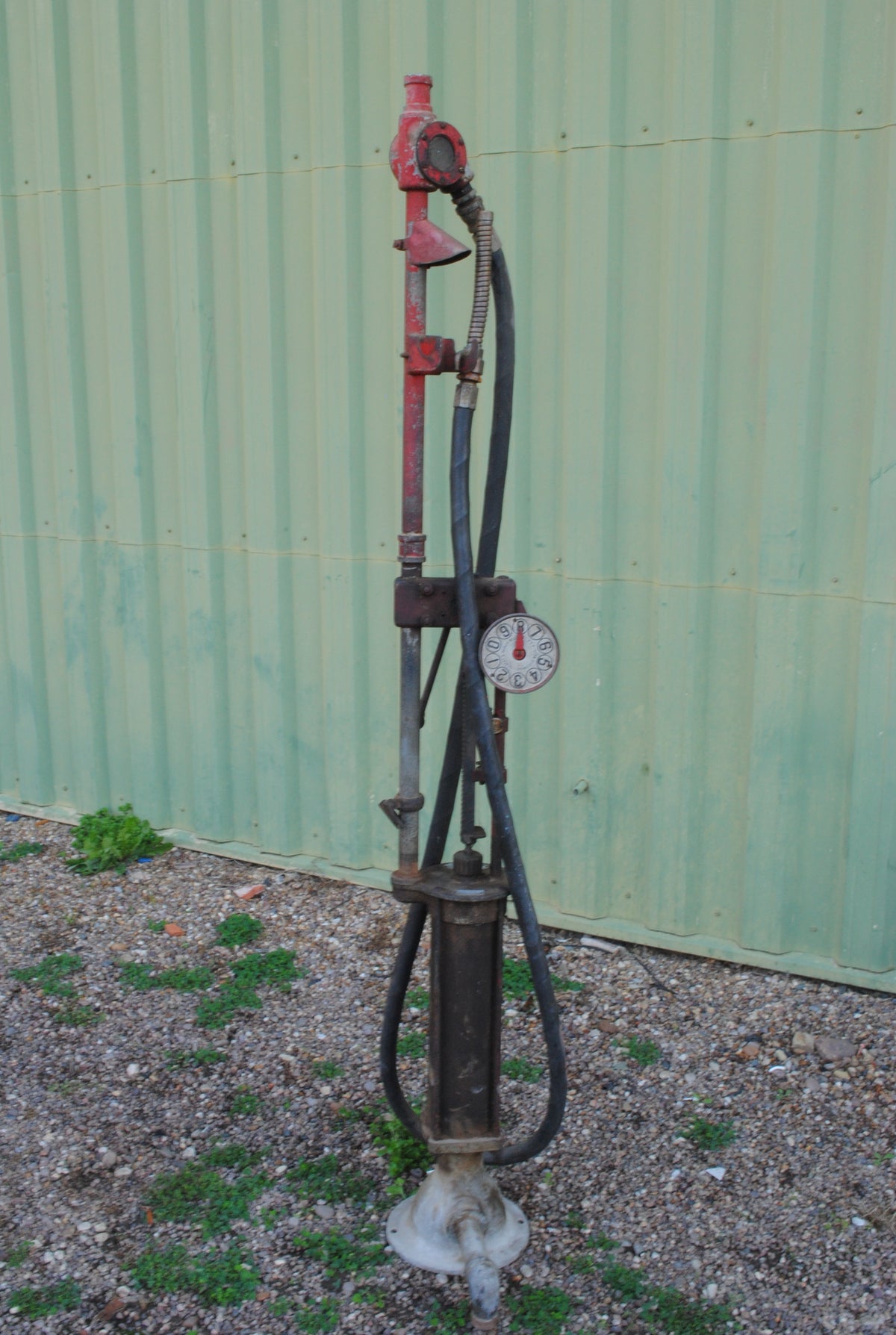 Gilbert and Barker Co. Vintage Skeleton manual Petrol pump