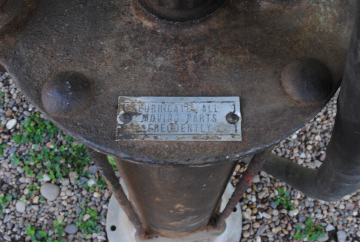 Gilbert and Barker Co. Vintage Skeleton manual Petrol pump