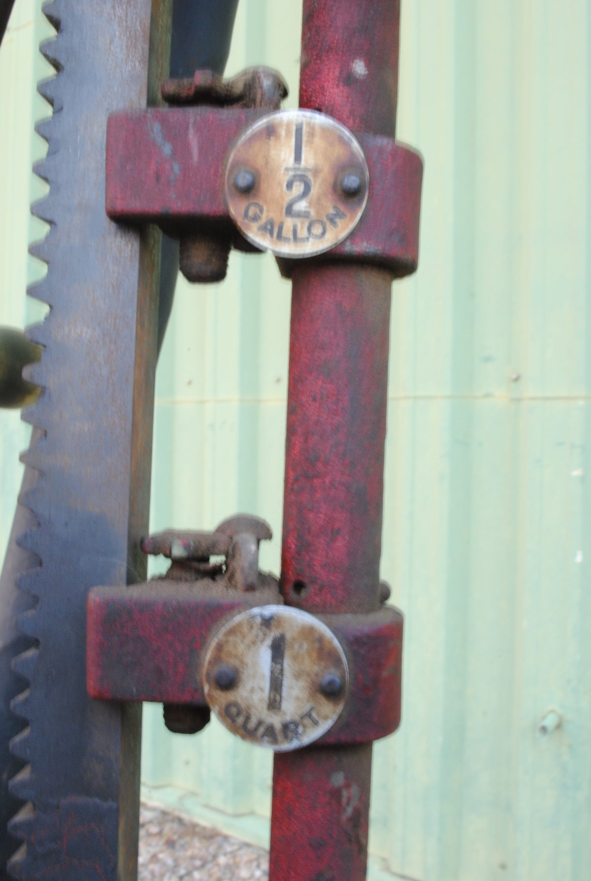Gilbert and Barker Co. Vintage Skeleton manual Petrol pump