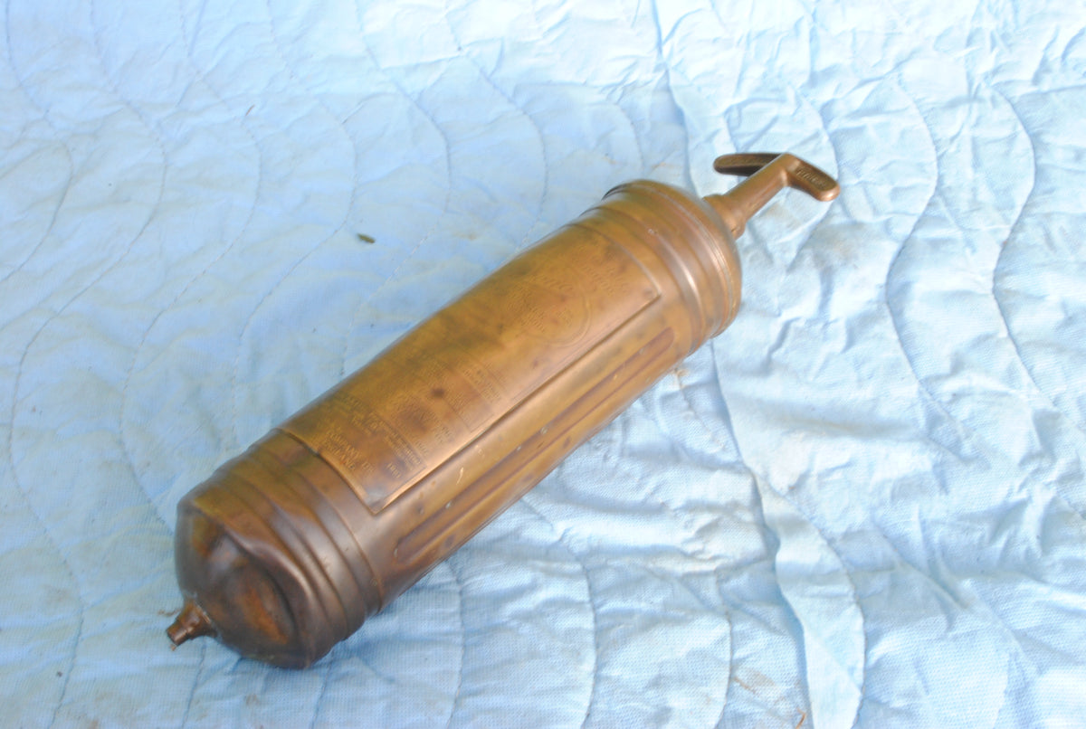Vintage Brass Pyrene Fire extinguisher