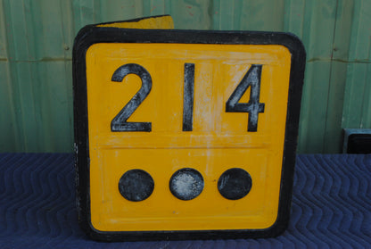 Authentic British Rail 214.75 mile distancing marker fibreglass sign
