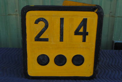 Authentic British Rail 214.75 mile distancing marker fibreglass sign