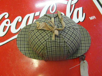 1950s-1960s Everoak Deerstalker tweed motorcycle helmet