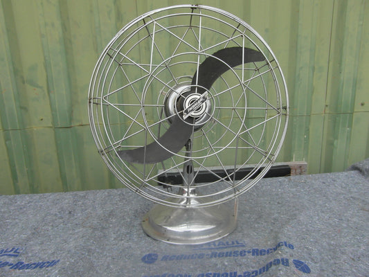1940s-1950s Vintage Fresh'nd aire Chrome Large Fan