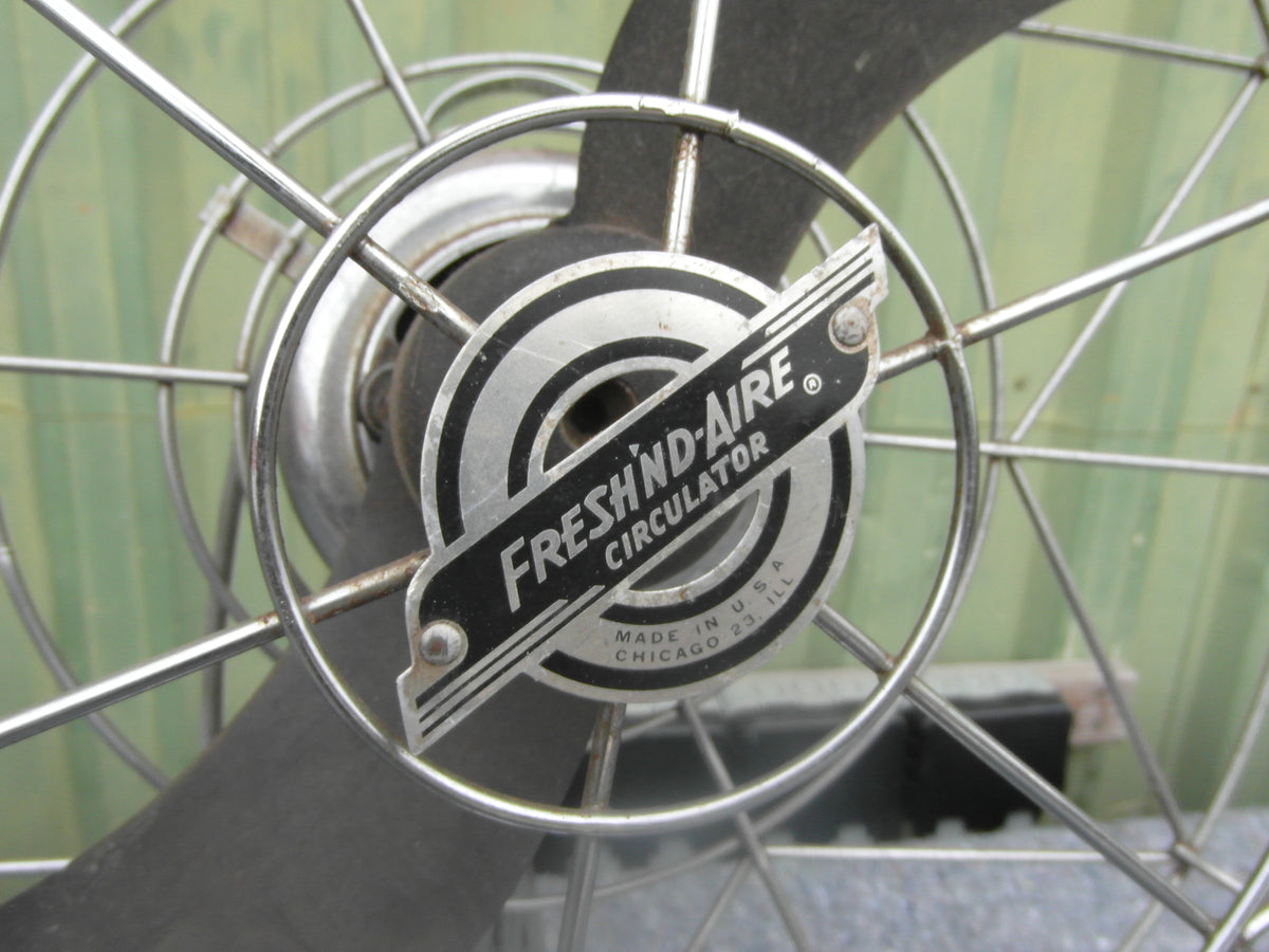 1940s-1950s Vintage Fresh'nd aire Chrome Large Fan