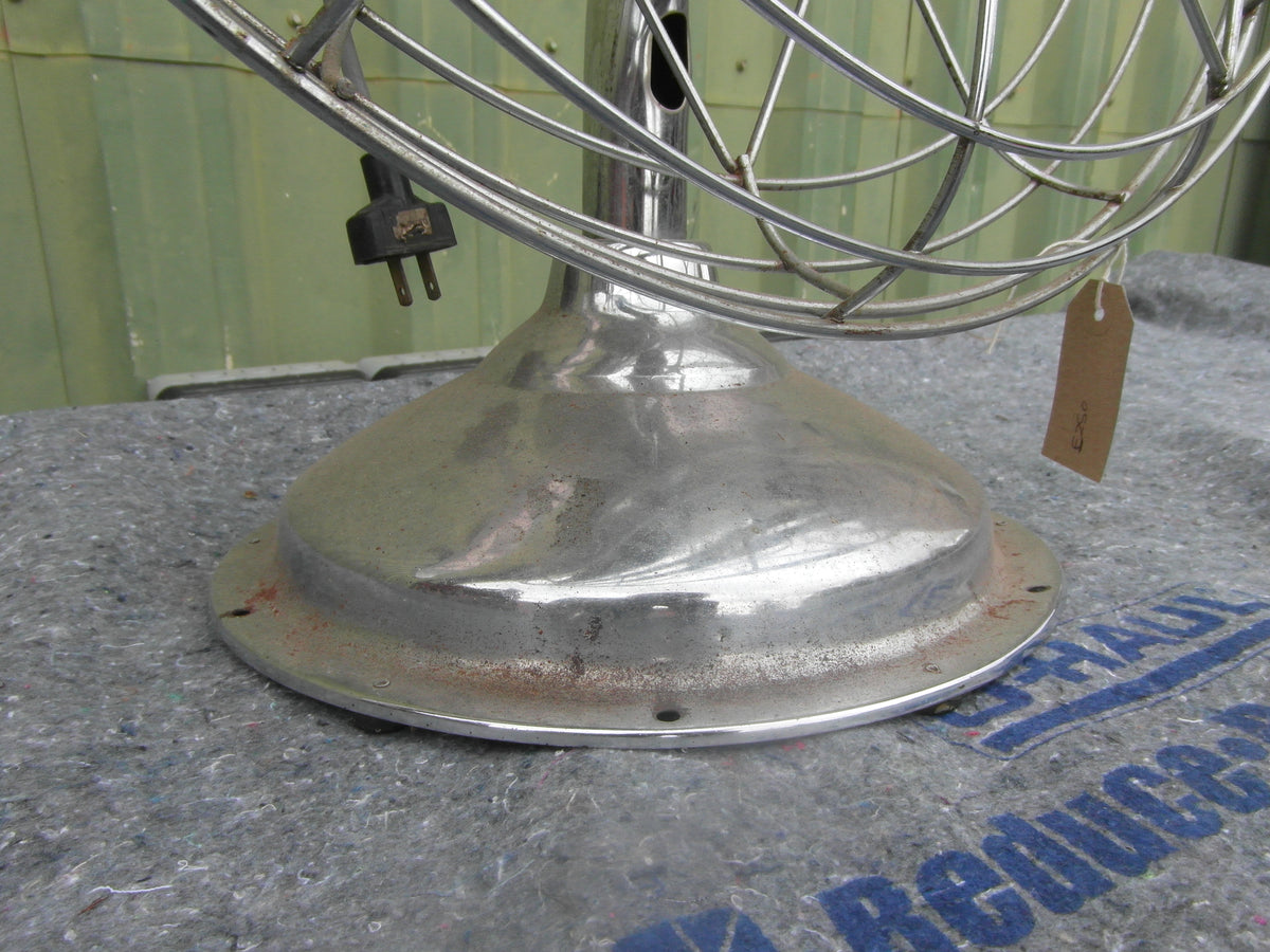 1940s-1950s Vintage Fresh'nd aire Chrome Large Fan