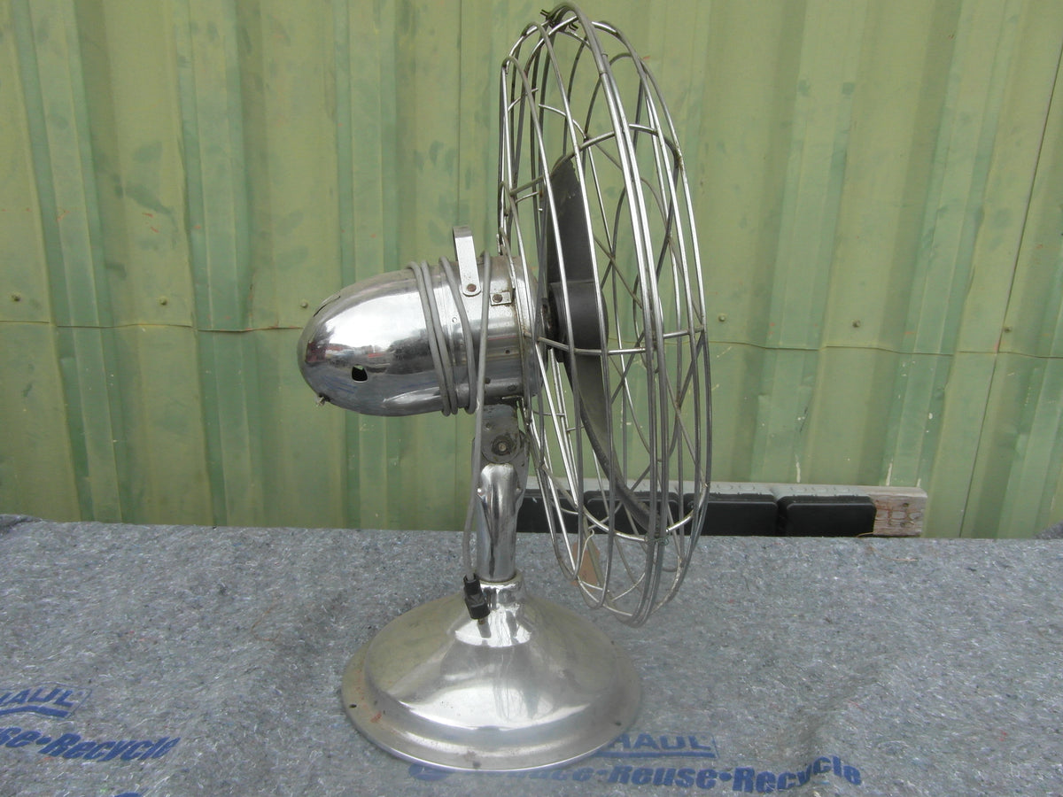 1940s-1950s Vintage Fresh'nd aire Chrome Large Fan