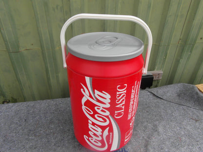 1980s-1990s Vintage Coca-Cola Giant Can Cooler/ Drinks cooler with Lid & handle